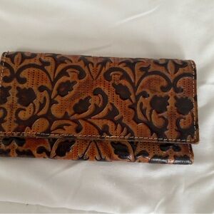 Patricia Nash Brown Floral Wallet